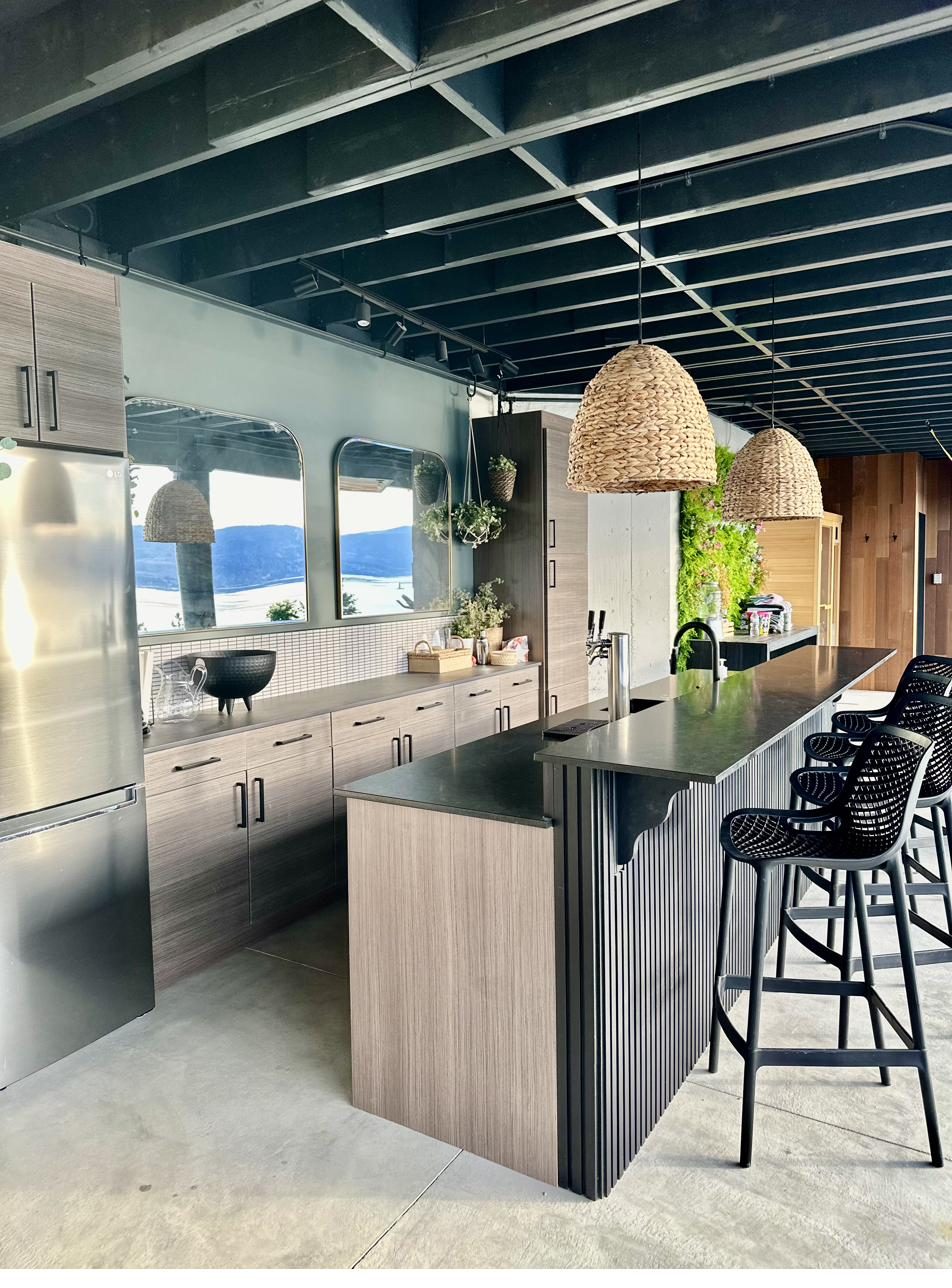 Custom outdoor kitchen in the Okanagan
